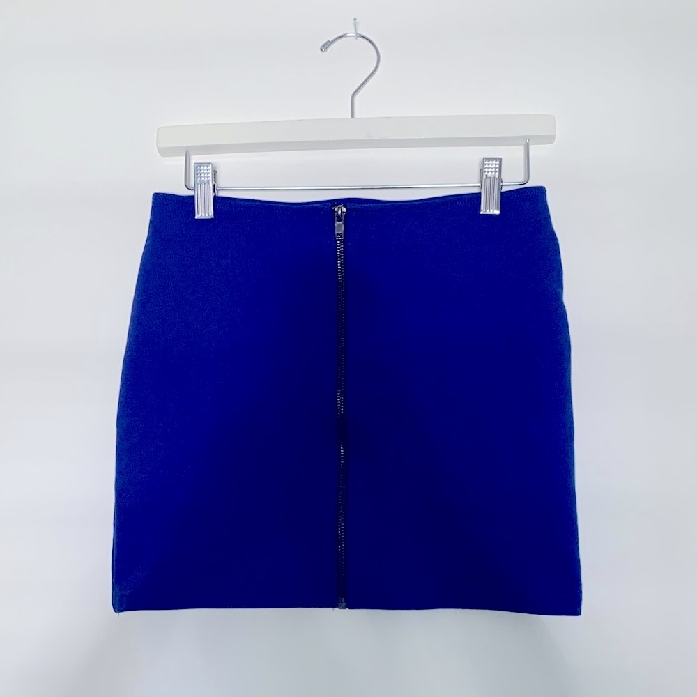 Royal Blue Skirt with Zipper